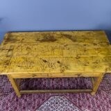 Table à manger vintage en pin baltique rustique, années 1930
