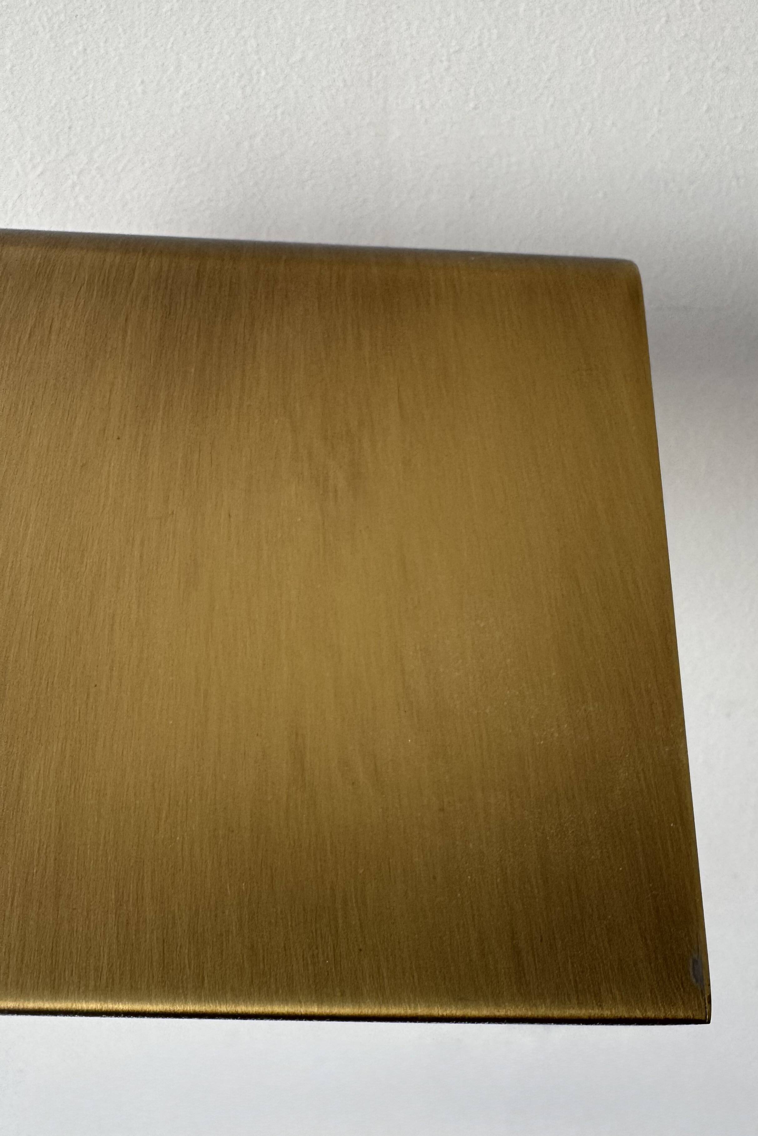 Applique vintage orientable, laiton brossé, France, 1970