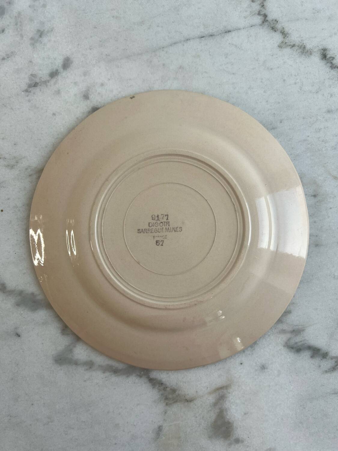 Set of 3 hand-painted dessert plates from Sarreguemines