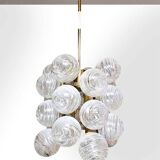 Vintage German sputnik pendant lamp glass snowballs 1970
