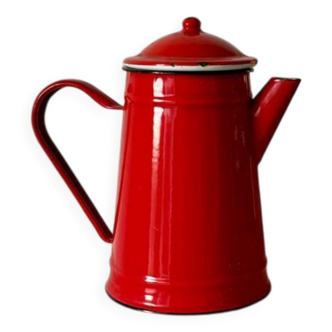 Vintage red enamel coffee pot