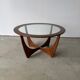 Round coffee table in solid teak, Astro model by Victor Wilkins.