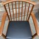 Fauteuil de bureau scandinave Suédois vintage 1960-70 teck & simili cuir