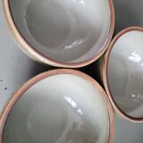 Trio of vintage stoneware bowls