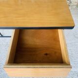 Vintage metal and formica desk with 2 drawers, circa 60's