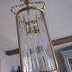 tailled crystal and brass hanging