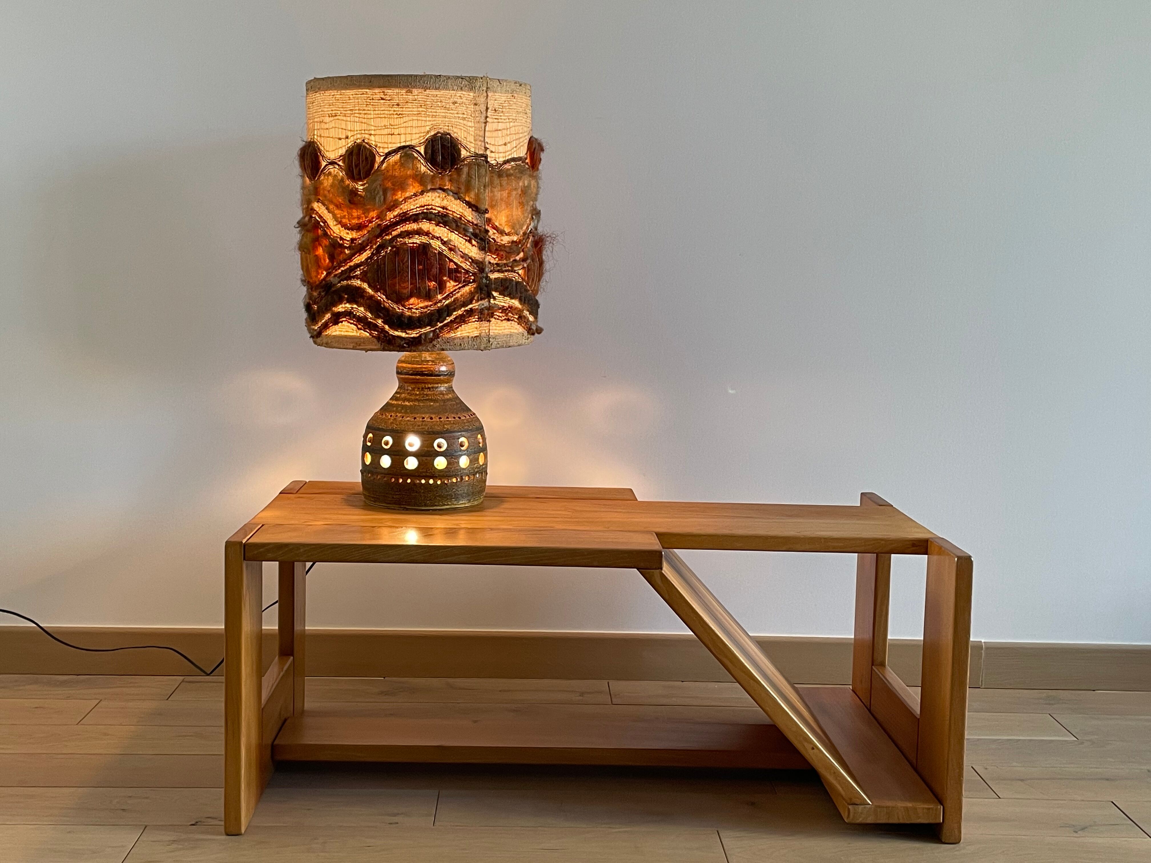 Lampe en céramique par Georges Pelletier, France 1970s