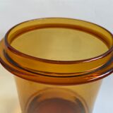 Amber glass apothecary jar