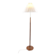 Lampadaire - Teck - Abat-jour plissé - Design danois - Années 1960