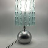 Lampe de table en verre moulé, Italie vers 1970