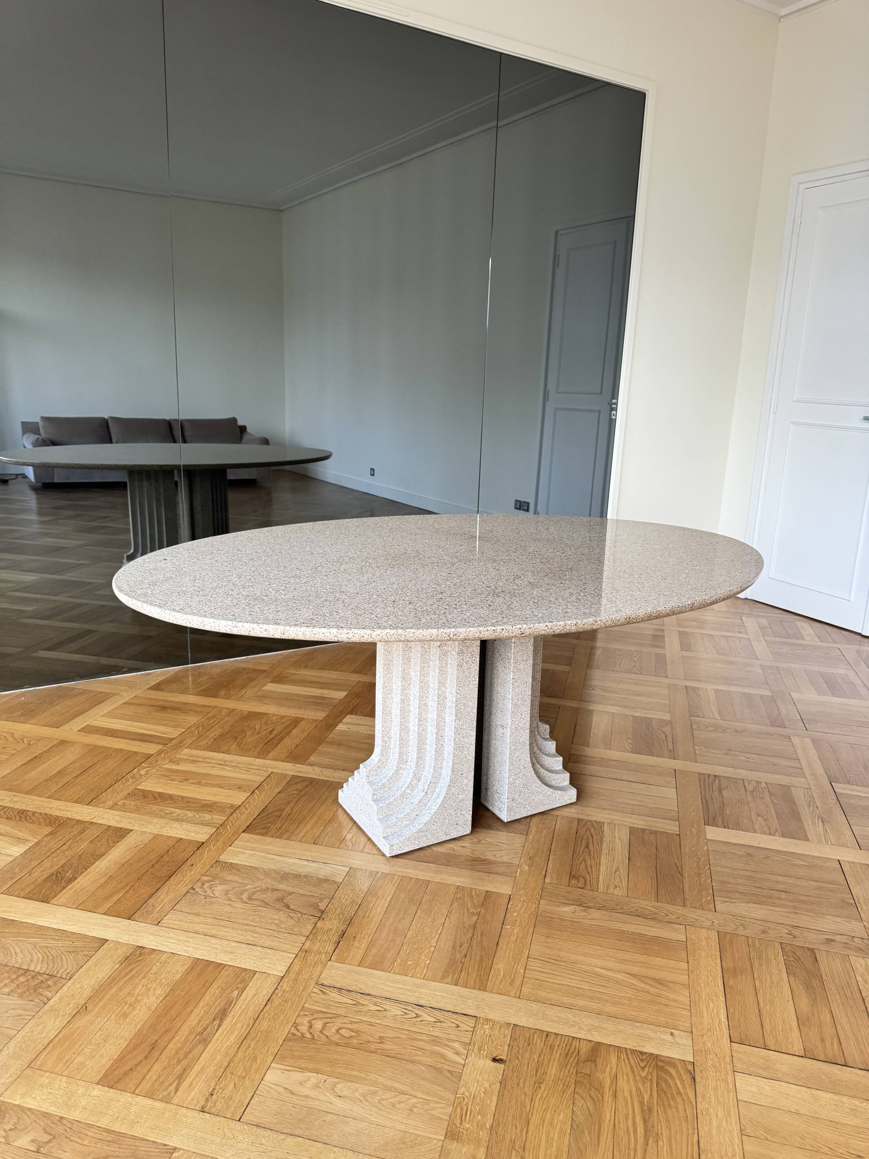 Table Granit Terrazzo, Plateau Oval