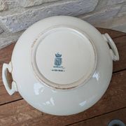 Saint Amand soup tureen model Guadeloupe with a floral decoration in Terre de Fer.