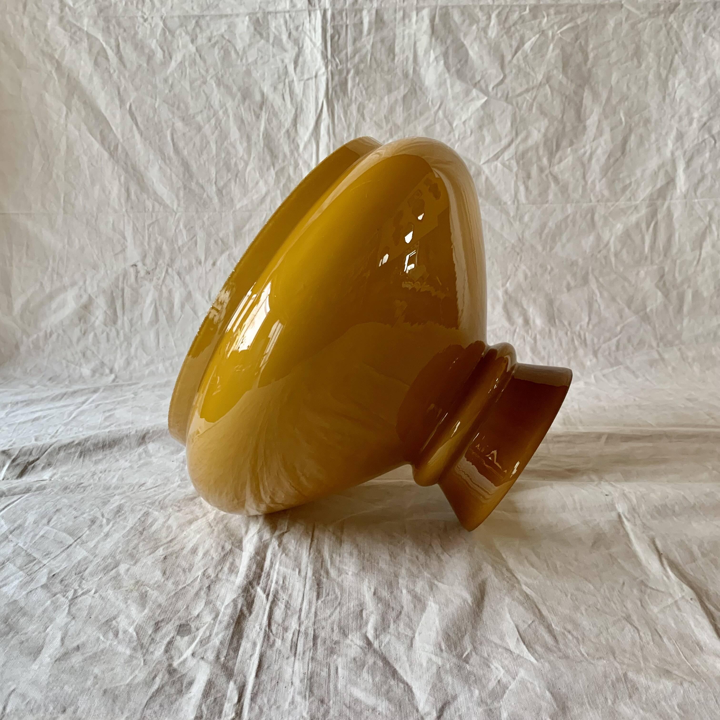 Vintage ochre opaline lampshade