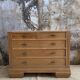 Commode bois brut et lin