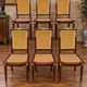 Set of 6 Empire dining chairs – Mahogany, gilded bronze (ombp)