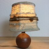 Sandstone ball lamp and wool day lampshade