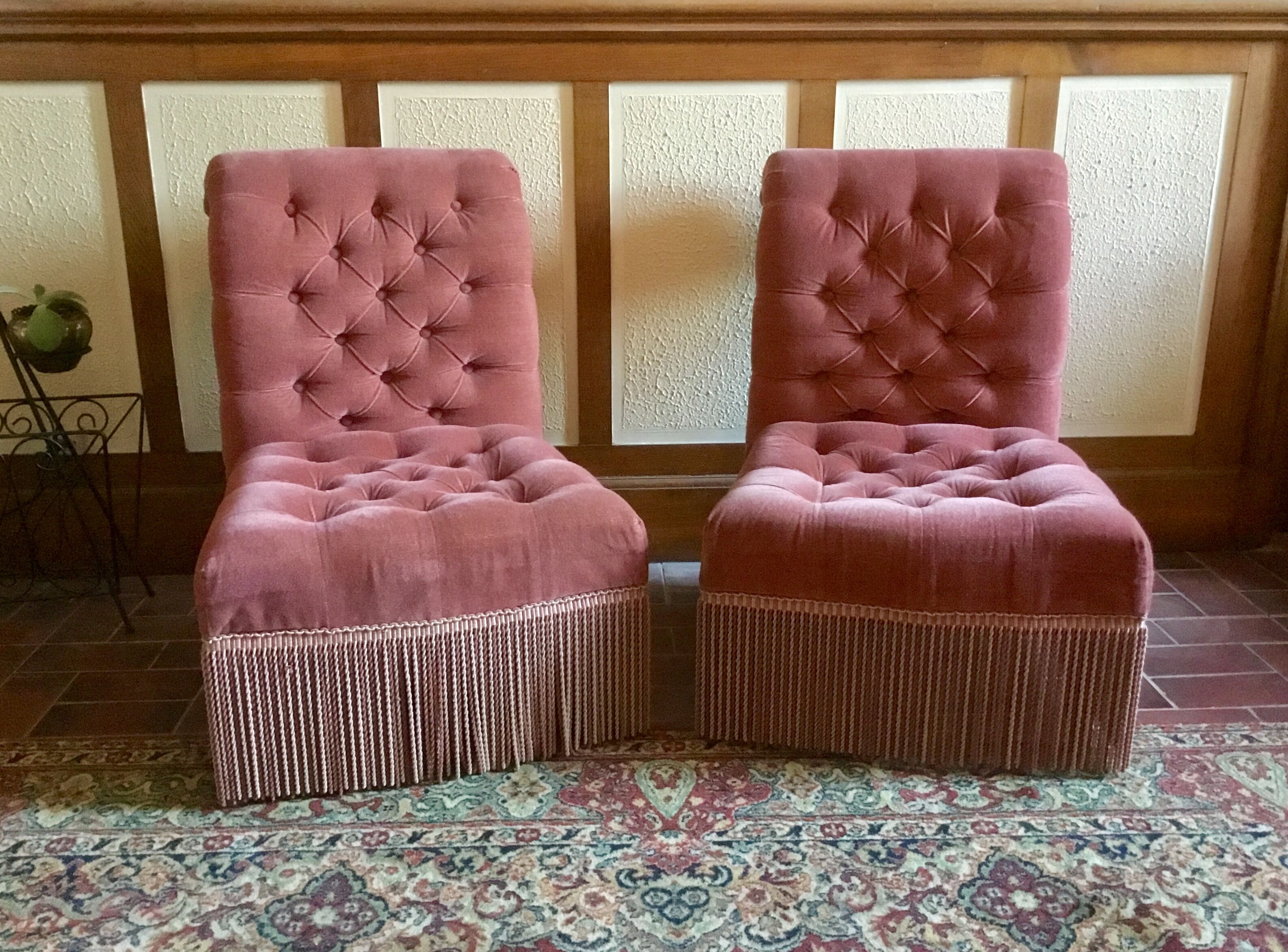 Pair of toad armchairs