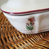 Comb holder with lid or bonbonnière - louis xv – reverbere collection – faience lunéville