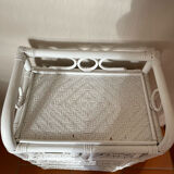 White rattan chest of drawers