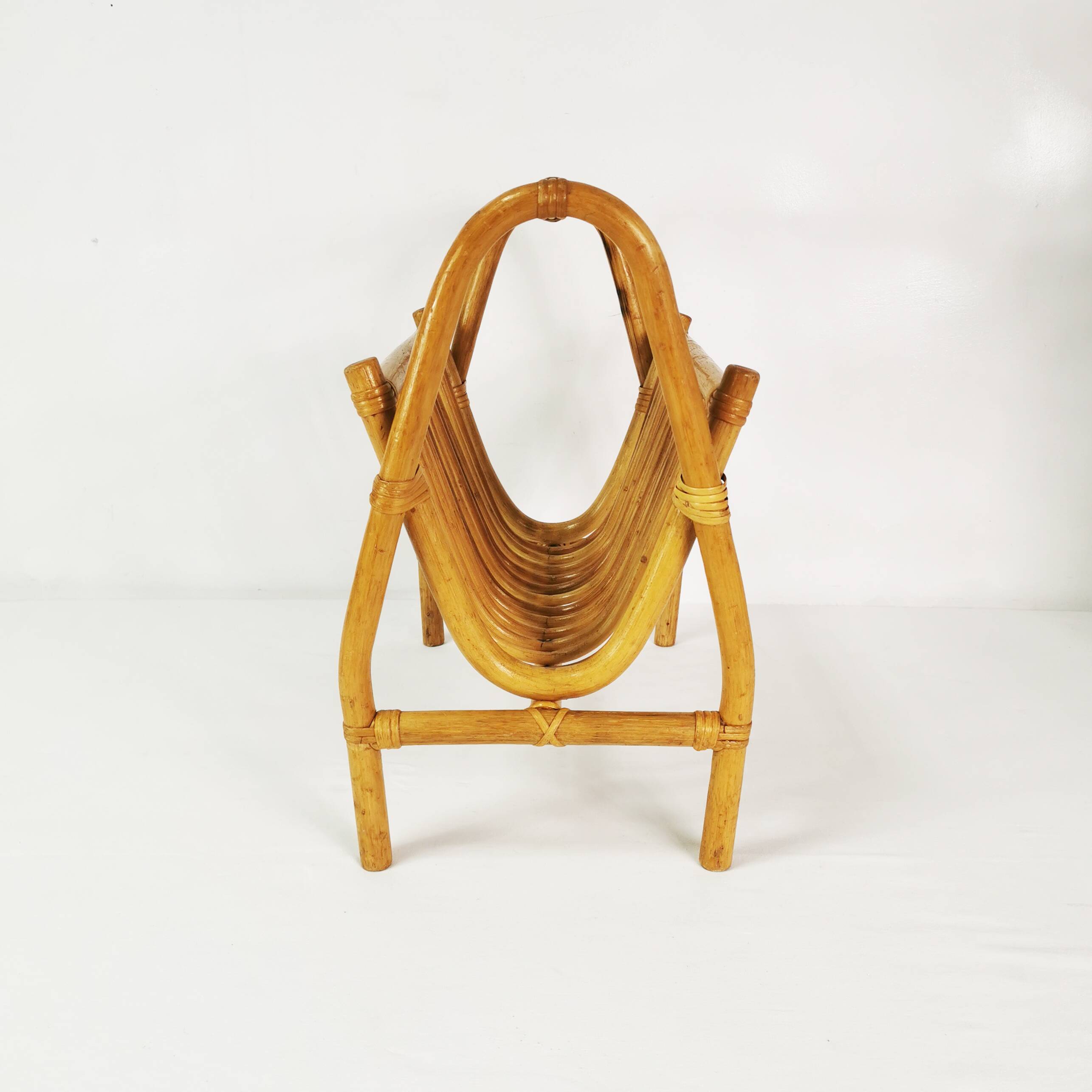 Mid Century Bamboo Newspaper Holder, Germany, 1960s