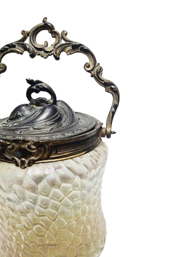 Art nouveau german candyer from loetz, 1890s