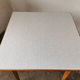 Square dining table, wood and formica, 1960s