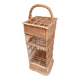 Vintage wicker bar basket bottle holder