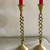 Pair of brass candlesticks