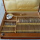 Cutlery set Ercuis model carthage in silver metal 73 pieces - art deco