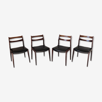 Série de 4 chaises scandinave en teck 1960