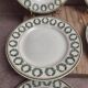 Set of 8 dessert plates Saint-Amand Hamage model Marceau – antique earthenware