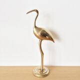 Vintage brass ibis bird statuette
