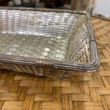 Christofle bread basket, wickerwork model