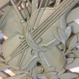 Wall panel, violin (resin) on wooden trellis