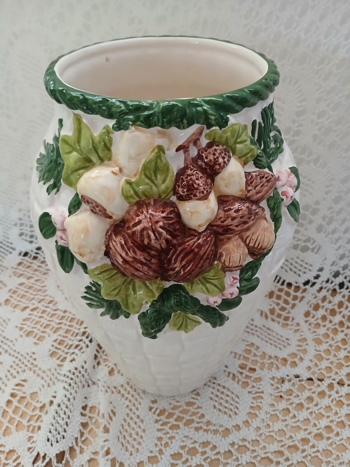 Antique Barbotine Vase