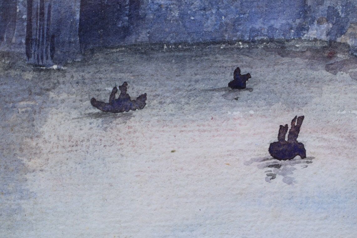 Aquarelle de Venise Signée Dorsoduro