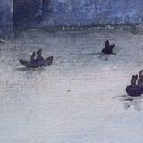 Watercolor of Venice Signed Dorsoduro