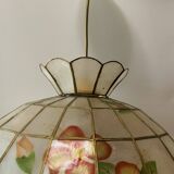 Vintage mother-of-pearl and brass pendant/chandelier