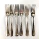 Christofle covered fish 6 forks 6 silver metal knives