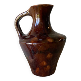 Signed glazed terracotta pitcher