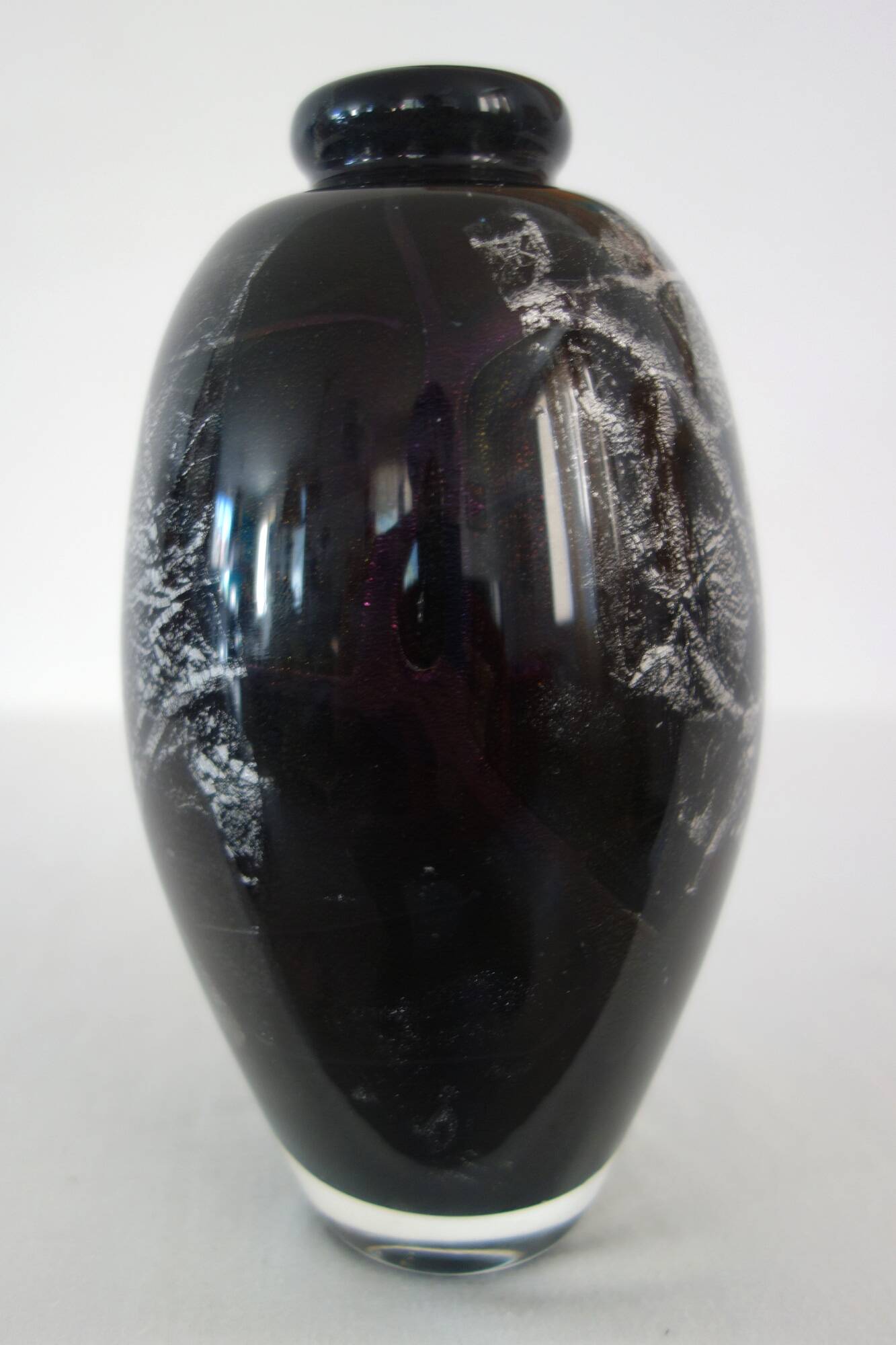 Blown glass vase by Raymond Branlé, Biot, France