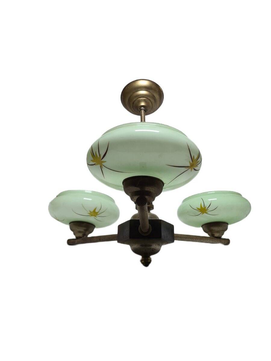 Art Deco style bakelite chandelier, Poland, 1950s