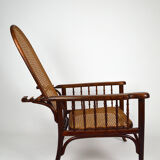 Fischel canned armchair with rack and pinion around 1910