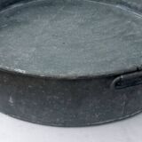 Large vintage industrial zinc basin with spout.