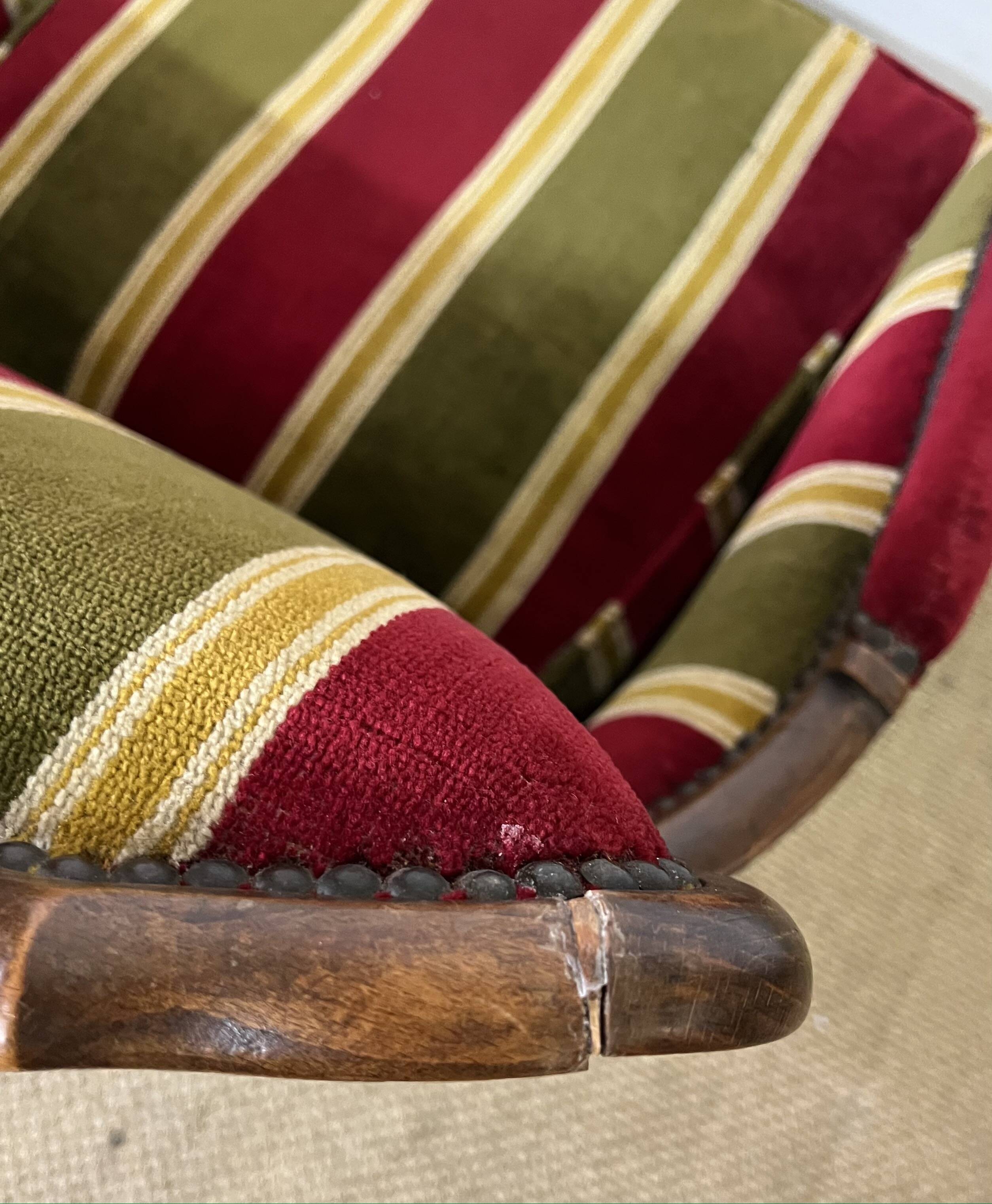 Pair of vintage convertible armchairs