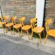 (Lot) 6 Bistro Chairs Lutherma Banana (Light Oak)