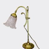 Lampe col de cygne vintage en laiton