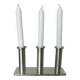 Bougeoir triple en acier inoxydable 1970