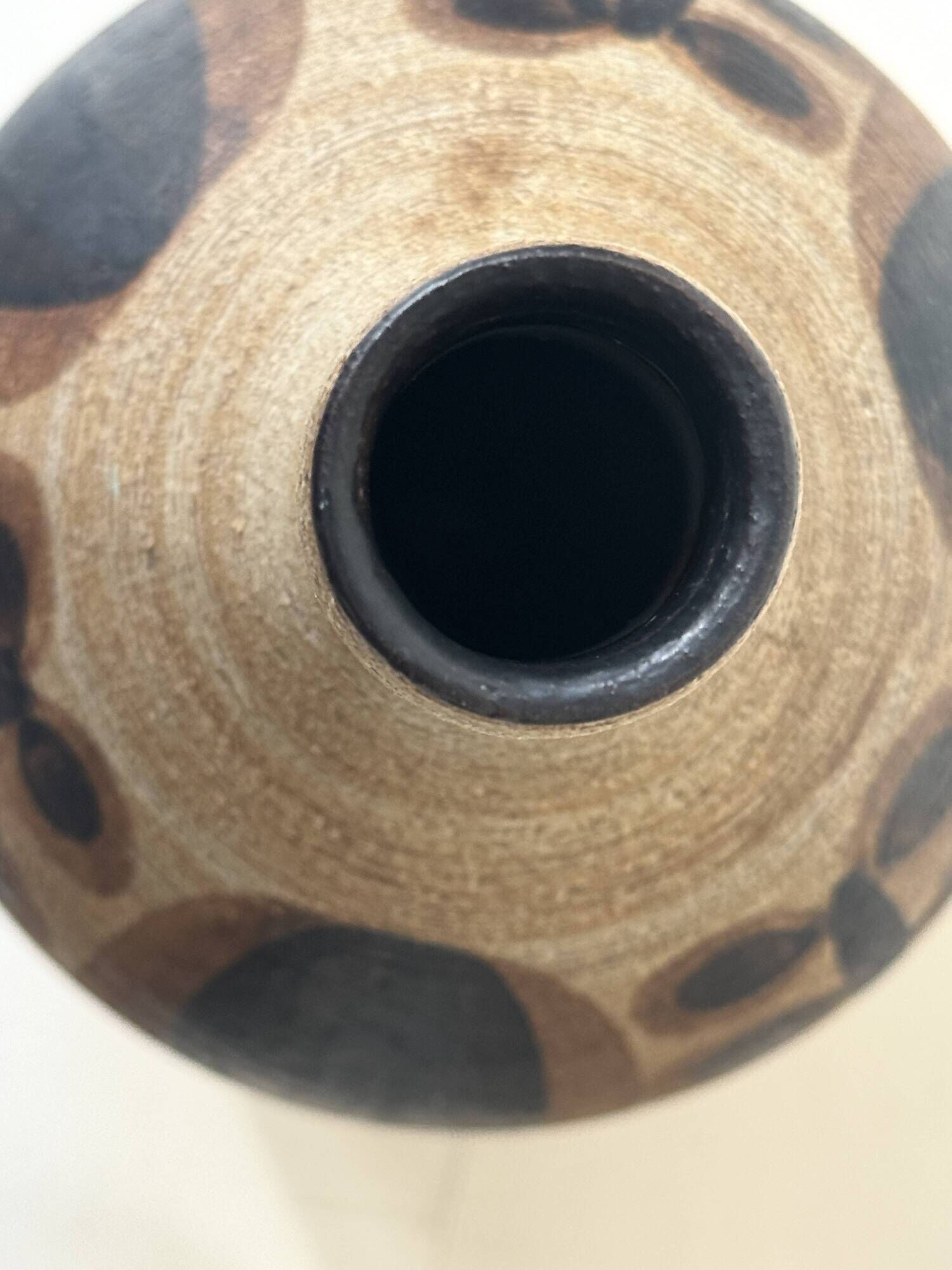 Large ceramic floral vase by Peter Mueller, Snafo 1970