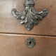 Vintage leather and silver metal jewelry box.